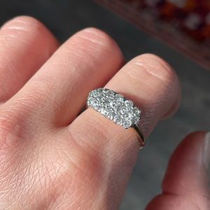 Vintage diamond cluster ring